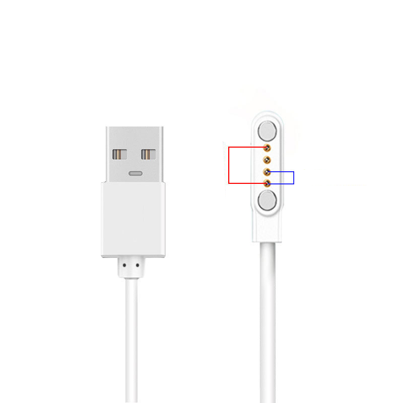 Universal 2p4p5p smartwatch magnetic charger 2-pin 4-pin 5-pin children's phone watch charging data cable