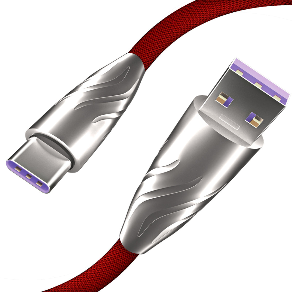 5AType-c zinc alloy fast charging data cable suitable for Android charging Xiaomi Huawei phone fast charging cable durable