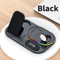 New Three-In-One Wireless Charger With Clock Fast Charging Rgb Atmosphere Light Multi-Function Wireless Charger For Mobile Phone