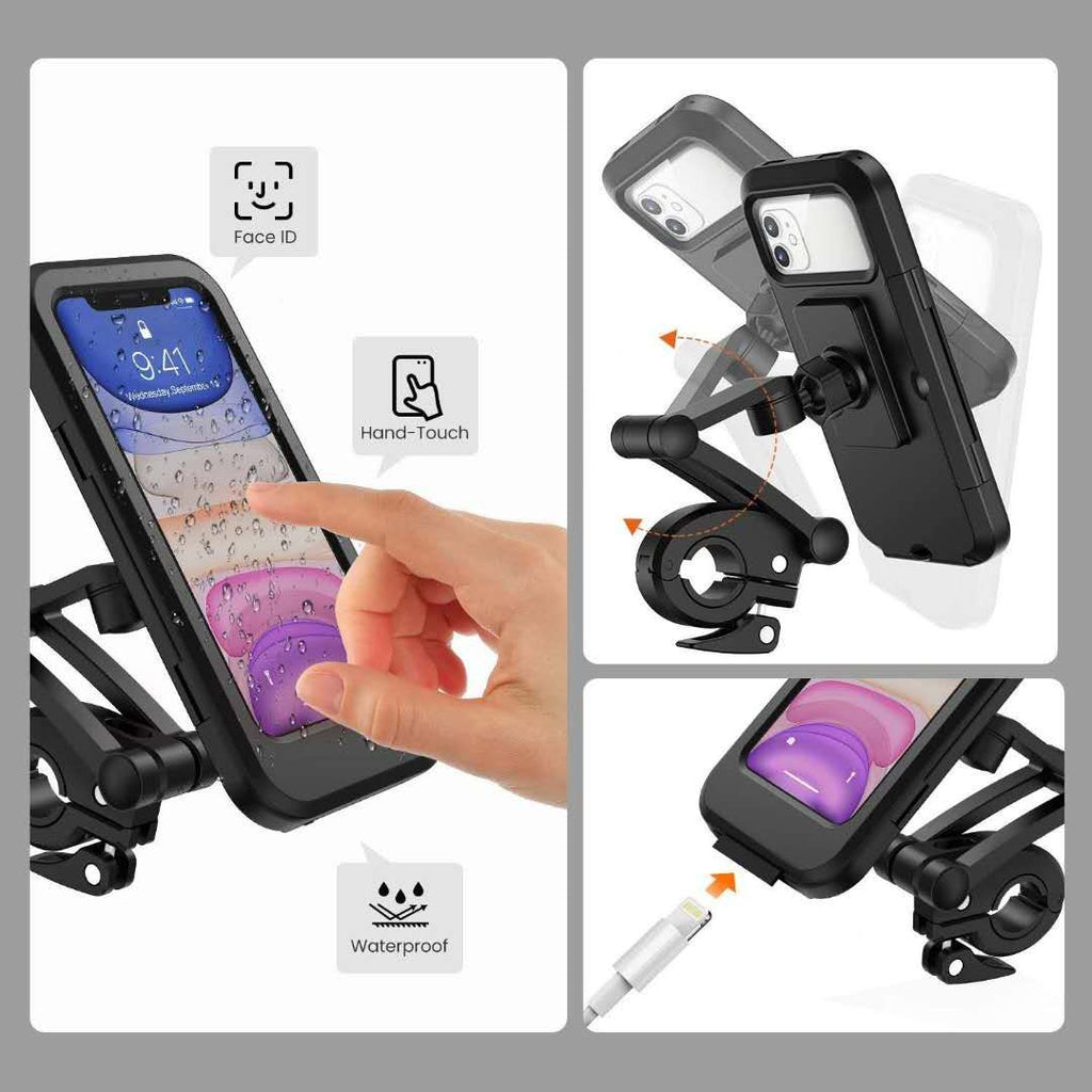 Bicycle Mobile Phone Bracket Waterproof Electric Vehicle Motorcycle Mobile Phone Bracket Mountain Bike Waterproof Bag