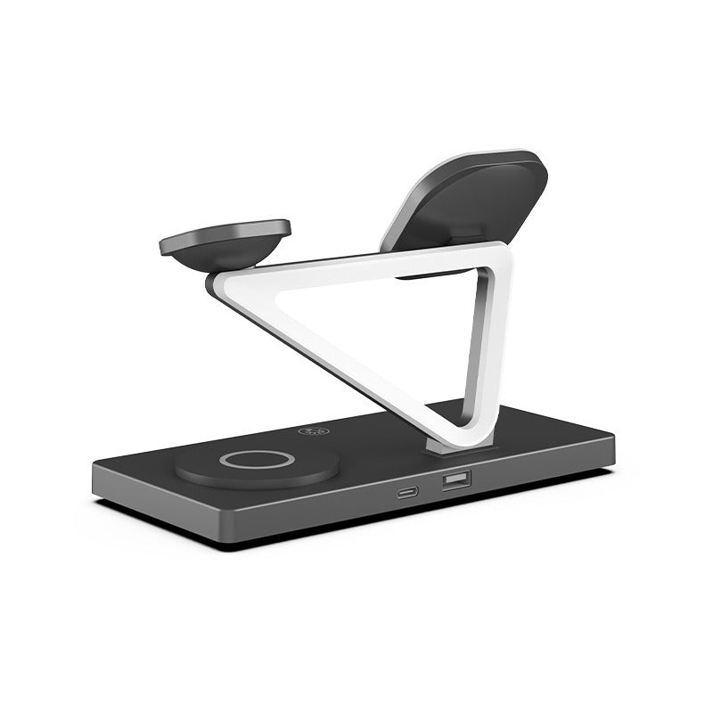 Magnetic 15W Five in One Wireless Charging Stand for Mobile Phone Earphones, Watches, Wireless Fast Charging