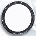 Leather Steering Wheel Covers Crystal Studded Rhinestone Car Steering-Wheel Cover Cases Pink Car Interior Accessories For Girls