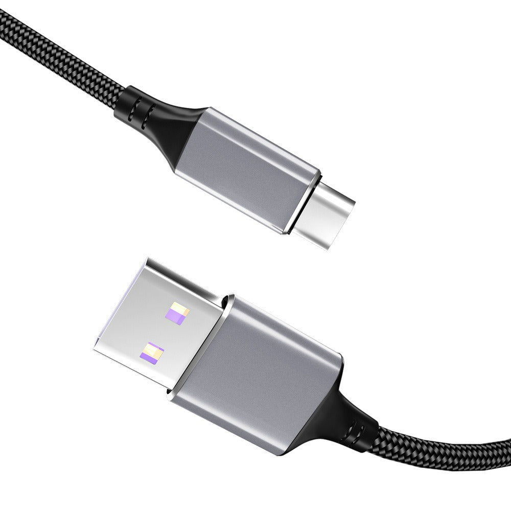 5A Data Cable USB Single Head Type-C Braided Fast Charging Suitable for Xiaomi Apple 15 Phone Data Cable