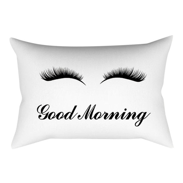 Eyelash Out Soft Velvet Cushion Cover 30x50cm Marble Pillow Cases funny cushions new Home Sofa Bed decor fashion on pillow