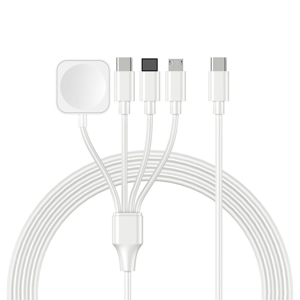 Square four in one watch wireless charging mobile phone charging cable data cable USB/TYPE-C optional