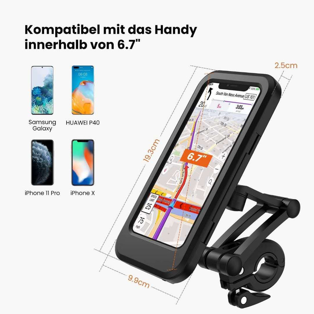 Bicycle Mobile Phone Bracket Waterproof Electric Vehicle Motorcycle Mobile Phone Bracket Mountain Bike Waterproof Bag