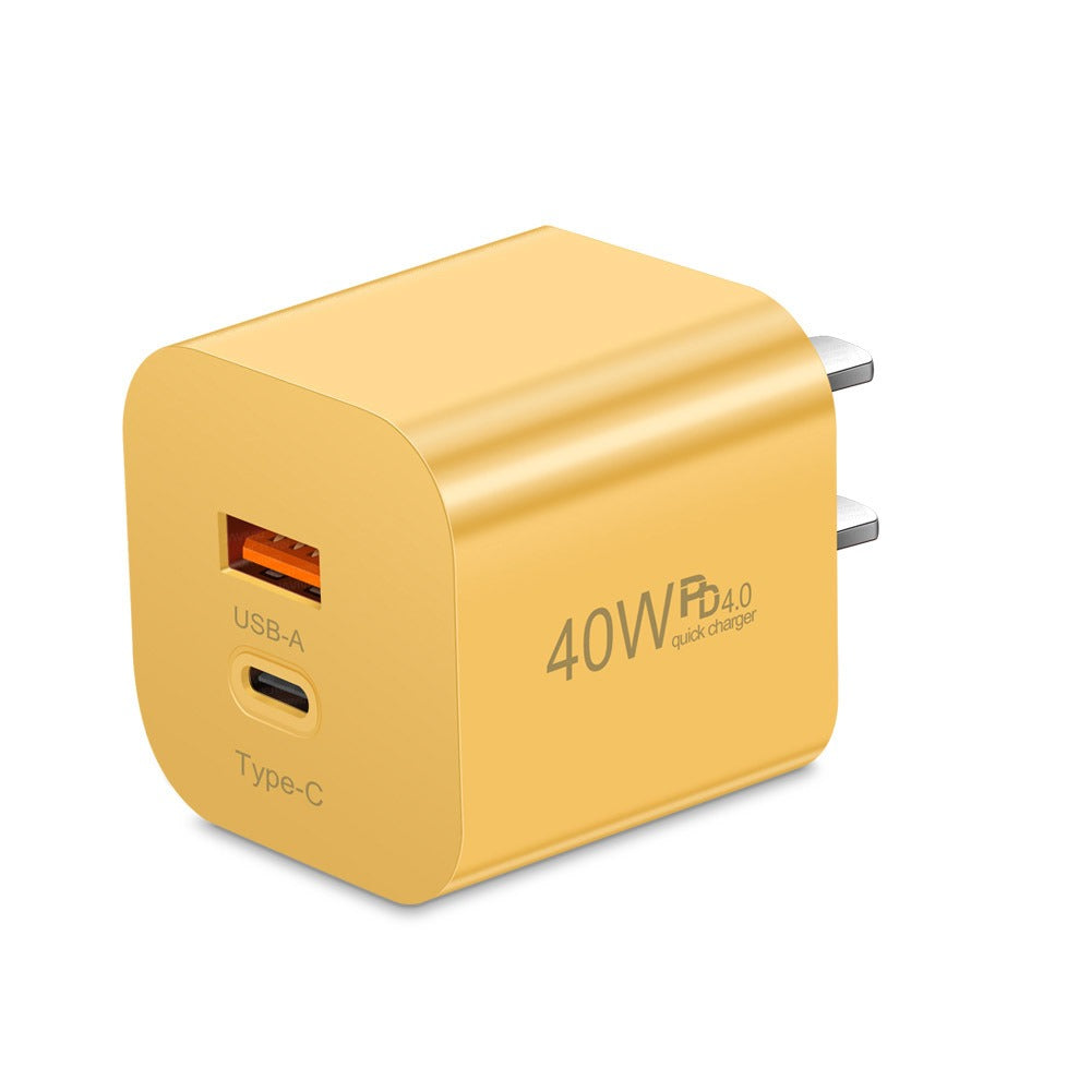 Fast charging mobile phone PD40W charging head type-c PD port European, American and British standard speed adapter charger