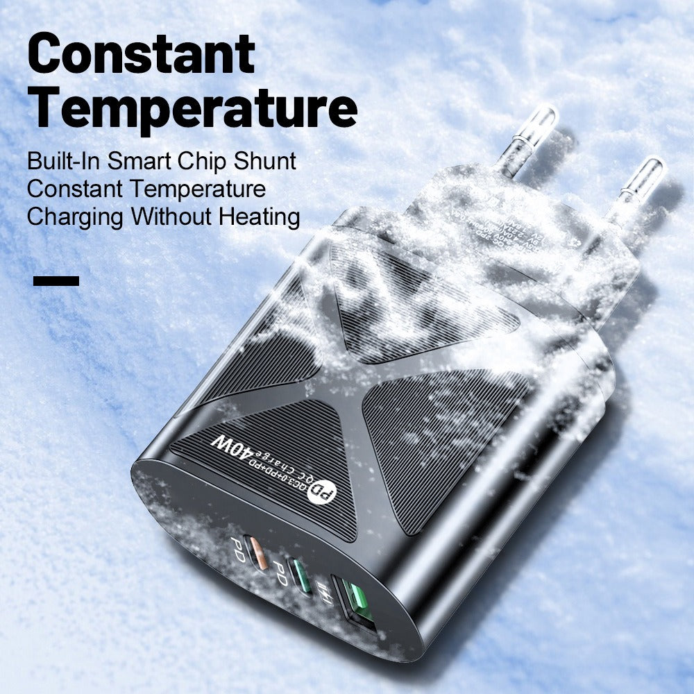 2.4A USB+2PD Type-C mobile phone charger charging head