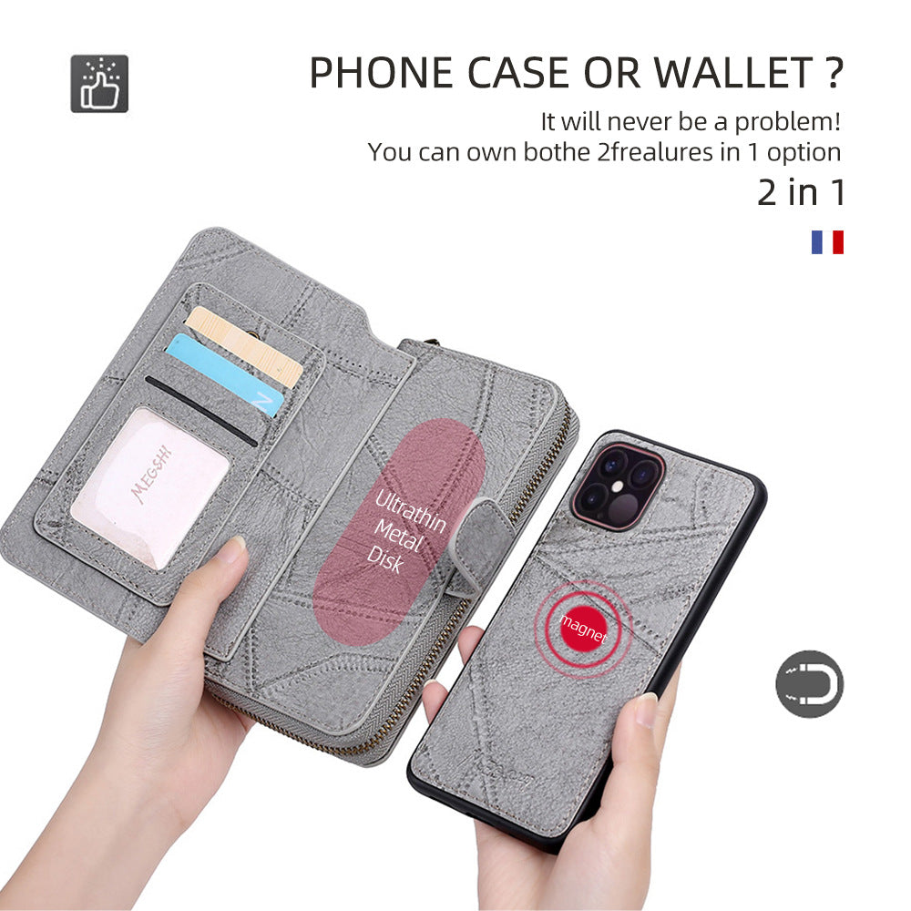 Suitable for iPhone 15 Promax phone case, wallet, card insertion phone case, flip cover leather case