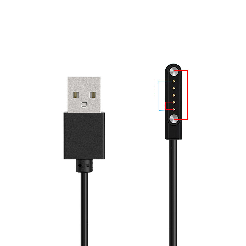 Universal 2p4p5p smartwatch magnetic charger 2-pin 4-pin 5-pin children's phone watch charging data cable