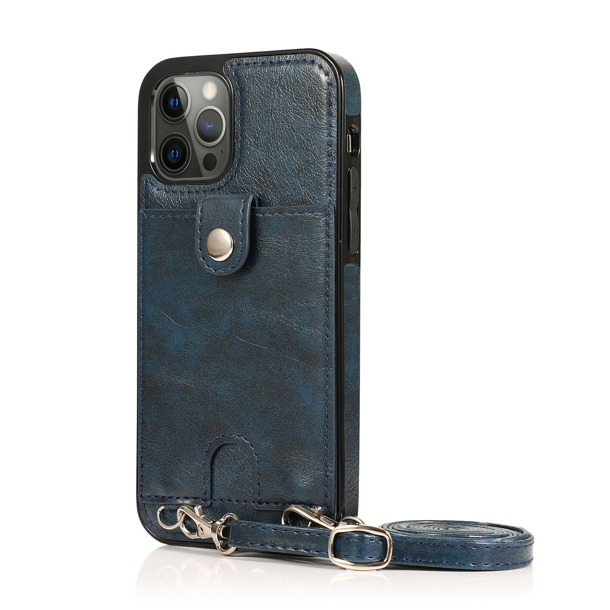 Suitable For iPhone 12promax Card Phone Leather Case Apple 13 Silicone Soft 7/8P Oblique  Phone Cover