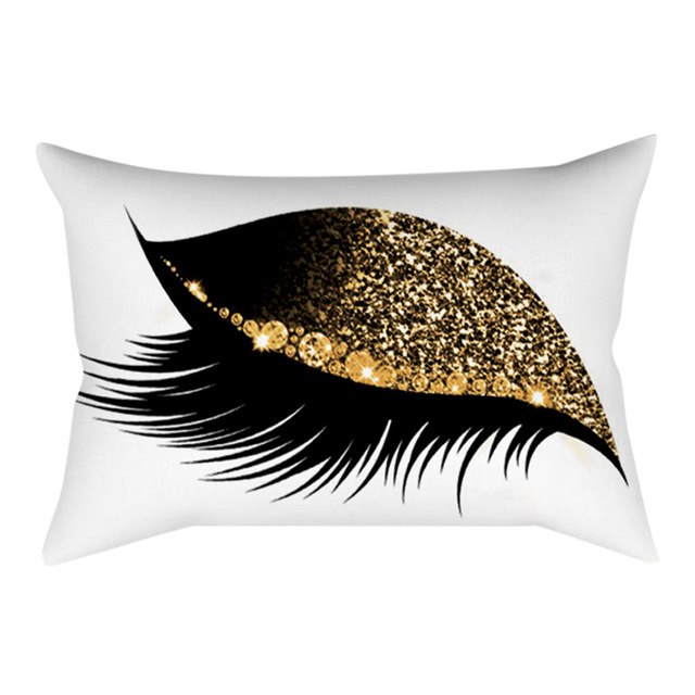 Eyelash Out Soft Velvet Cushion Cover 30x50cm Marble Pillow Cases funny cushions new Home Sofa Bed decor fashion on pillow