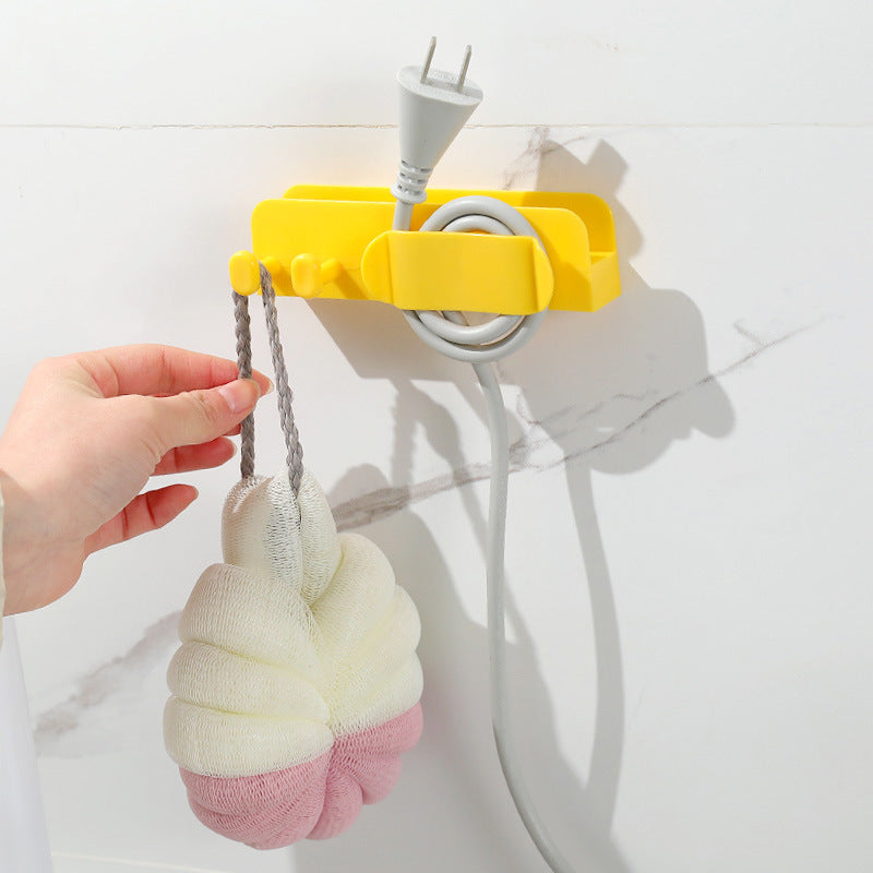 Wall Mobile Phone Charging Plug Holder Sticky Hook Wire Organizer Wire Storage Holder Clip-Free Punch-Free Wire Fixer