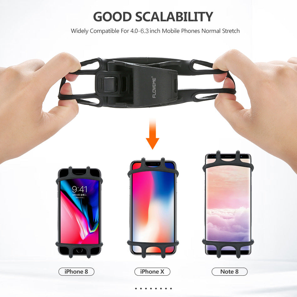 Bicycle Phone Holder Silicone Buckle Type 4-7 Inch Mobile Phone Holder Shockproof Bag