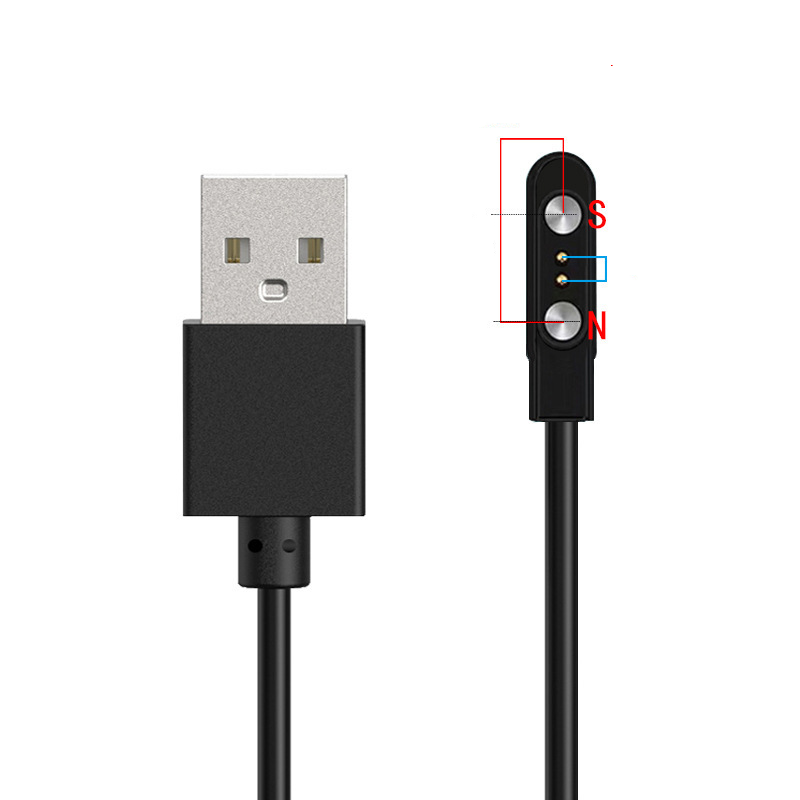 Universal 2p4p5p smartwatch magnetic charger 2-pin 4-pin 5-pin children's phone watch charging data cable