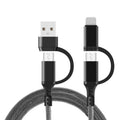 Four in one braided data cable PD60W fast charging cable suitable for Apple and Huawei phone Type-C flash charging cable